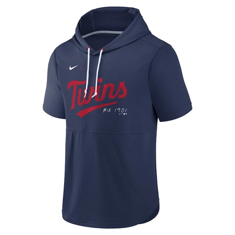 New Minnesota Twins Nike Springer Short Sleeve Team Pullover Hoodie Men's MLB Cover