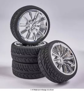 CARSON PROFIL RADSATZ "M-DESIGN" CHROM MAßSTAB 1:10 26MM FÜR TAMIYA - Bild 1 von 2