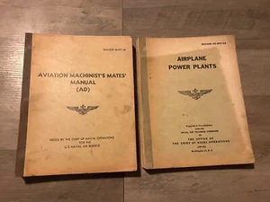 Lot of 2 Naval Navy Airplane Manuals Aviation Machinists Mates + Power Plants - Bild 1 von 8