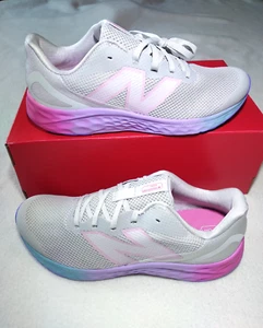 New Balance Big Kids Girl's Sz 7 Fresh Foam Arishi v4 Grey Pink GPARIGR4 New Box - Picture 1 of 9