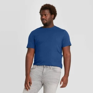 XL Big, Tall T-Shirt DARK BLUE Goodfellow Crew Neck Short Sleeve - Picture 1 of 2