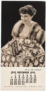 Foto venditore campione aloide industria di Glen Fishback pinup ragazza Natale 1952 - Foto 1 di 1