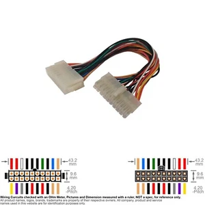 Cable Internal Computer DC Power ATX 20-pin 9" Power Supply Extension - Picture 1 of 2