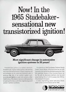 Studebaker Daytona 1965 sedán deportivo anuncio impreso original - Imagen 1 de 1