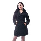 Poizen Industries Craft Coat Ladies Black Goth Punk Emo Gothic Pattern