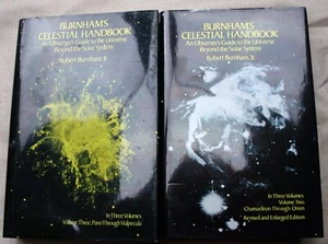 Lot 2 BURNHAM'S CELESTIAL HANDBOOK V2-3 hcdj skywatch astronomy galaxies nebula - Picture 1 of 8