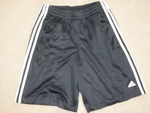 GREAT Adidas black + white athletic shorts with pockets - youth L (14) - Picture 1 of 1