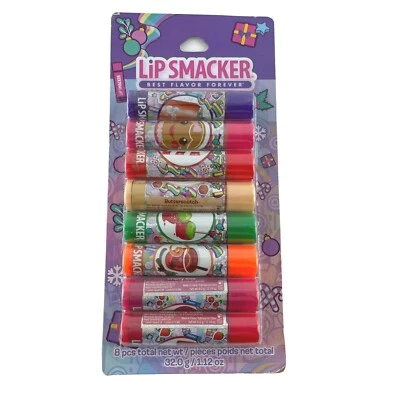 Lip Smackers Lip Balm 8 Pack Fab Yule  Ous Christmas Cherry Strawberry Apple - Image 1 of 4