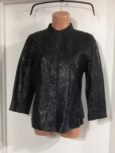 Chico Reversible Leather Jacket/shirt, Chico Size 1 (Size 8-10) MSRP $349 - Picture 1 of 10