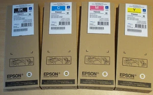 full set: GENUINE EPSON T9441 T9442 T9443 T9444 ink units dated 2025 hence cheap - Picture 1 of 2