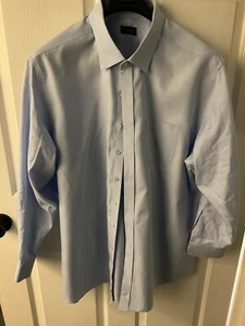 NWOT Proper Cloth Custom Made 100% Cotton Buttondown Shirt 19” Neck Blue Check - Imagen 1 de 6