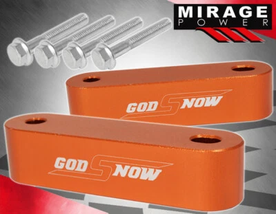 For Honda Acura Exterior Air Flow Clearance Height Hood Riser Spacer Set Orange - Imagem 1 de 4