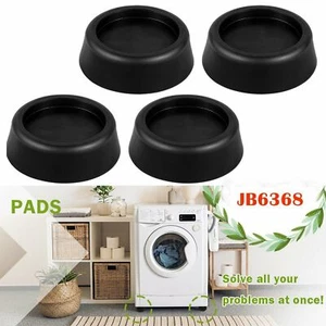 4pcs Anti Vibration Washing Machine Support Anti-Slip Rubber Feet Base Pads Mat - Picture 1 of 13