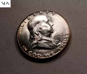 Medio dólar Franklin 1952-S - gema bu fbl - 90% plata - ¡fecha clave rara! - #H894 - Imagen 1 de 3