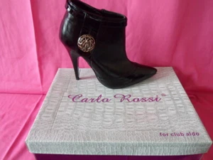 Nuevo 'Carlo Rossi' para 'Club Aldo' Negro Detallado Botines Reino Unido 3 EUR 35 - Imagen 1 de 12