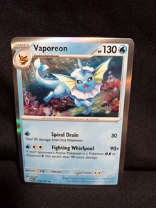 Vaporeon 134/165 Englisch 151 Holo Rare Pokemon Karte  - Bild 1 von 2