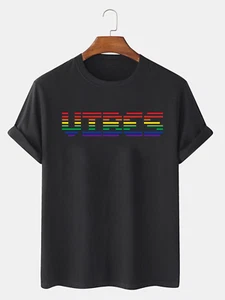 VIBES LGBTQ T Shirt, LGBTQ Pride Flag T Shirt, Vibes Colore Arcobaleno T Shirt - Foto 1 di 4