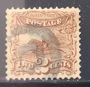 Exceptional US 1869 SC #113 Pictorial Issue 2c Brown Pony Express VF/XF Used - Picture 1 of 2