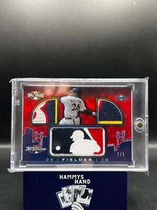 2010 Topps Triple Threads Prince Fielder All Star Game Used Logoman 1/1 Patch!! - Picture 1 of 2