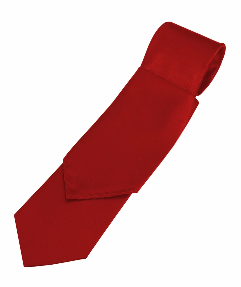 Conjunto masculino de gravata e lenço de cetim sólido. Formatura, Formal, Carreira, Casual, Cruzeiro - Imagem 1 de 1