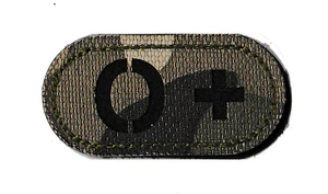 Patche groupe sanguin O+ positif PVC 3D camo tactical patch scratch - Picture 1 of 3