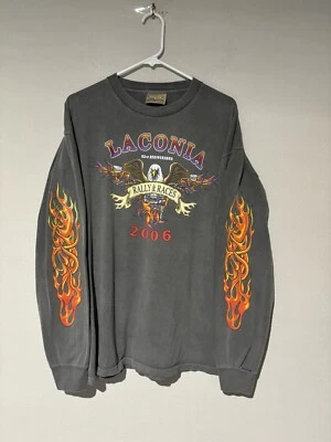 Camiseta manga larga Y2k Laconia Biker manga llama XL The Mountain Faded I9 Foto 1 de 4