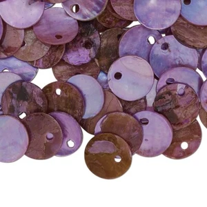 Gota, 100 dijes de moneda redondos de 10 mm (0,39") con agujero de 1 mm * - Imagen 1 de 5