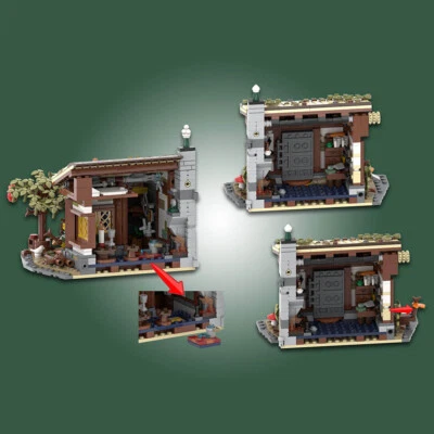 MOC-150993 Medieval Hut Modular Villagers' House Model with Interior 1333 Pieces - Image 1 of 3