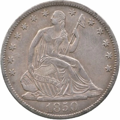 Medio dólar libertad sentada 1850-O *0386 Foto 1 de 3