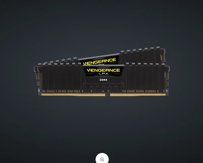 Corsair Vengeance DDR4 RAM 3200MHz/3600MHz 16GB Black/White Desktop Memory - Image 1 of 4