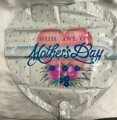 Globo de Helio Mylar "Feliz Día de la Madre" Forma de Corazón 18" Globo Lote de 1... Foto 1 de 3