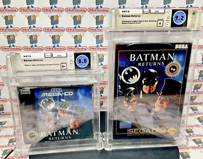 HIGHEST Graded Batman Returns Sega CD 2 Game SET New Sealed VGA WATA CGC Genesis - Image 1 of 4