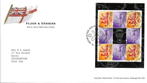 2001 Flags & Ensigns Prestige Pane, RM FDC, FDI Tallents House SpHS - Picture 1 of 1