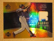 2005 UPPER DECK FABRIC REFLECTIONS #FR-CB CARLOS BELTRAN JERSEY RELIC NY METS