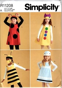 Simplicity R11208 Storybook Theme Jumper Ladybug, Penguin Sz 2-6x PATTERN Uncut - Picture 1 of 2