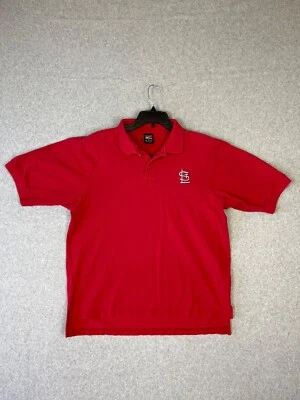 Vintage St Louis Cardinal Shirt Mens Medium Red Team Nike Polo MLB Sportswear - Image 1 of 4