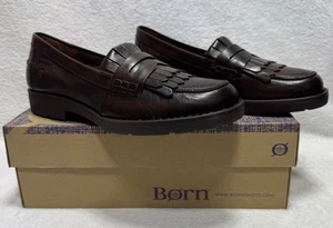 Born Lorens Leder Fransen Halbschuhe Schuhe braun/cognac Damengröße 8 neu im Karton - Bild 1 von 9