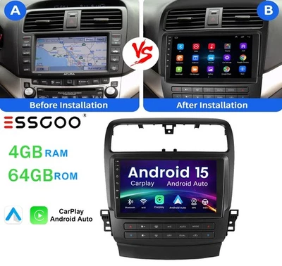 For Acura TSX 2004-2008 Carplay Car Stereo Radio GPS Navi WIFI Android 15 4+64GB - Imagem 1 de 4