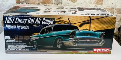 VERY RARE Kyosho 57 Chevy Bel Air Coupe Tropical Turquoise Fazer Mk2 With Box - Image 1 of 4