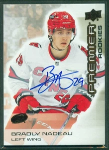 2024-25 Cubierta Superior PREMIER Novatos Bronce Automático Bradley Neadeau RC Huracanes - Imagen 1 de 2