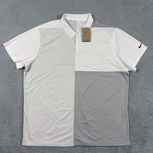 Nike Polo Shirt Mens 3XL White Victory Dri Fit Color Block Dri Fit HF5183-100 - Picture 1 of 10