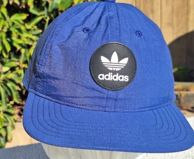 Adidas трилистник логотип белый синий водитель грузовика с ремешком назад мяч крышка нейлона - Изображение 1 из 4