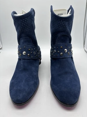 BOTINES TWIGGY LONDON AZUL GAMUZA Y TACHUELAS TALLA 8 MEDIANOS Foto 1 de 4