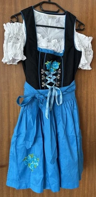 Dirndl Gr. 36 kariert Landhaus C&A Naturally Blau Weiß Oktoberfest Was‘n Schwarz - Bild 1 von 4