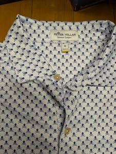 Polo Peter Millar estiva comoda teschio crossbone golf taglia media 1 - Foto 1 di 6
