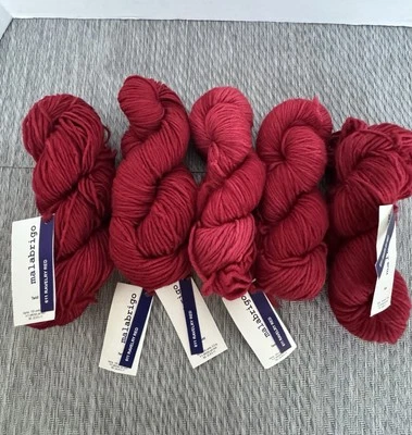 Hilo MALABRIGO TWIST ~ Color #611-Rojo Ravelry ~ 150yds/100g ~ 100% Baby Merino Foto 1 de 4