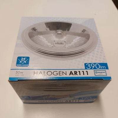 Crompton 50W Halogen AR111 390lm Medium Flood Dimmable UV block 24° Beam angle - Image 1 of 4