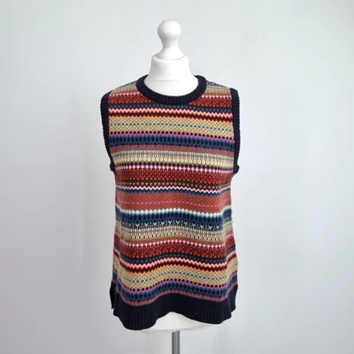 Seasalt Cornwall Fairisle Vest UK 12 Coupling Wool Blend Jumper Sweater Knitted - Image 1 of 4