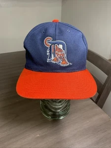 Vtg 90s Detroit Tigers Snapback Hat Twins Enterprise g Cap Logo MLB Baseball - Picture 1 of 13