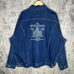 Vintage Disney Seven Dwarfs Jacket XL Blue Denim Y2K Trucker Snow White XXL - Picture 1 of 6